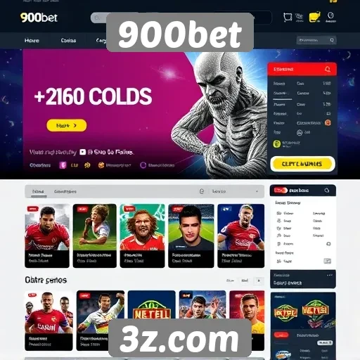 Interface do site 900bet é amigável e intuitiva